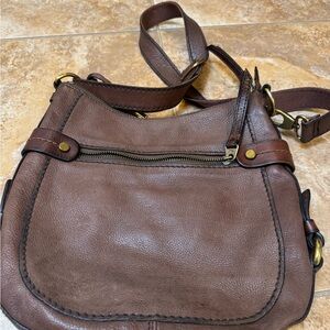 Fossil Brown Leather Shoulder Bag